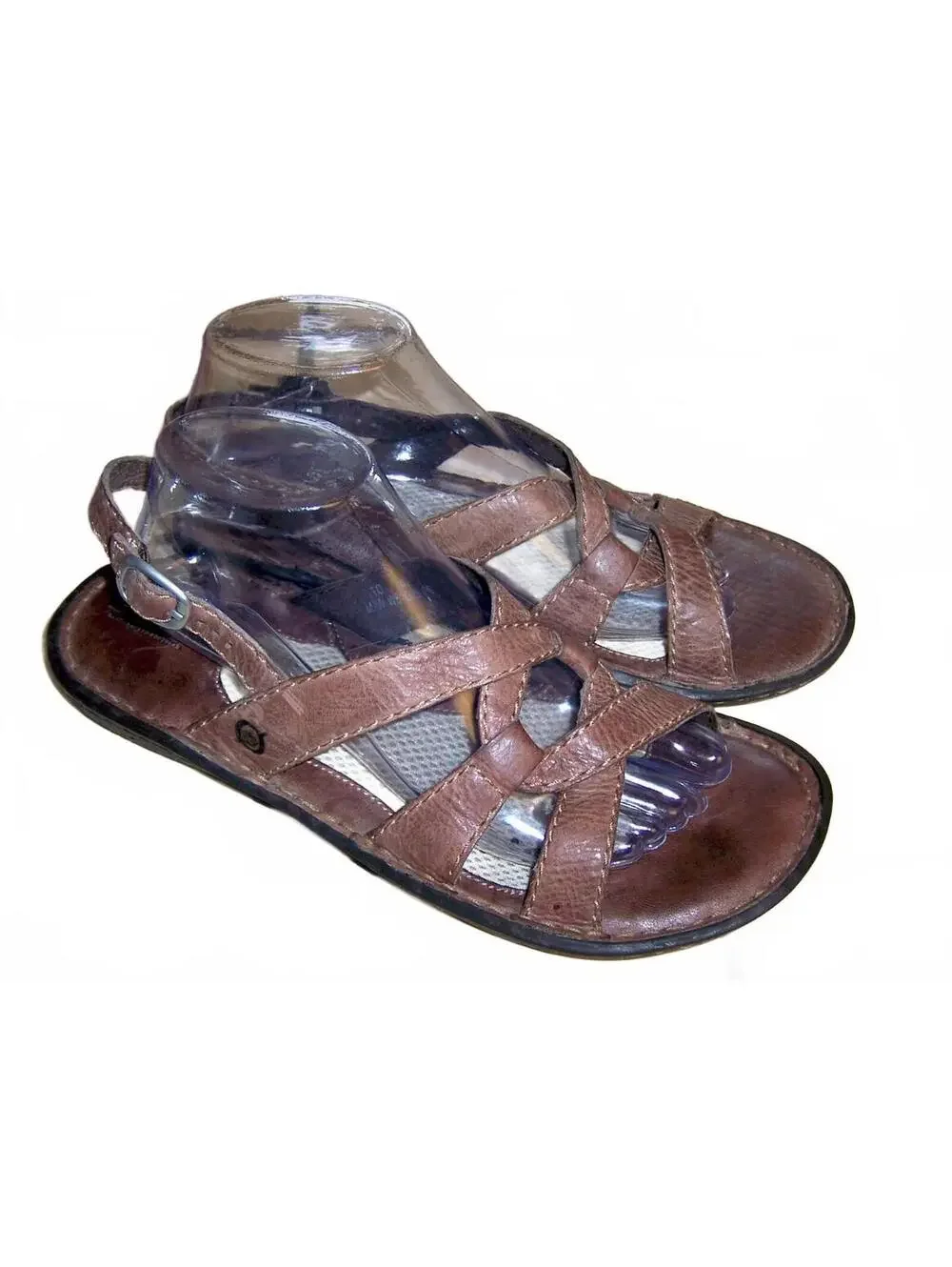 Born W61029 Brown Strappy Leather Comfort Sandals Wms US 10